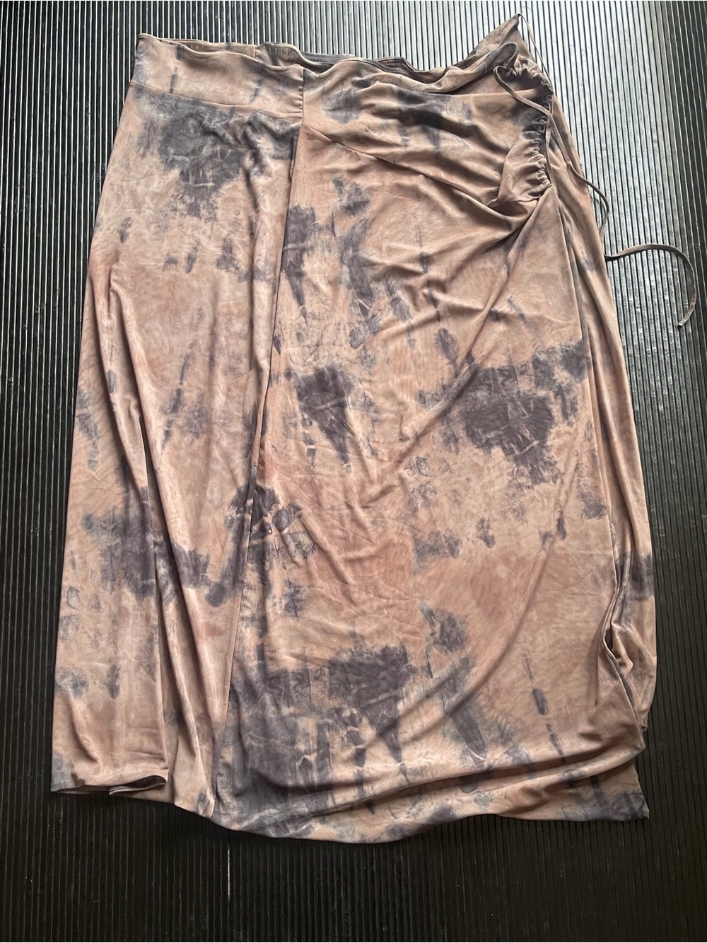 Free People Taupe and Charcoal Tie-Dye Maxi Skirt